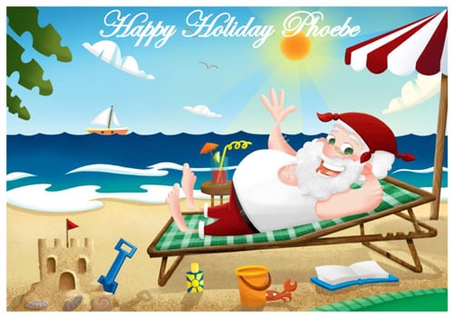 Santa Holiday Postcard - You are going on holiday