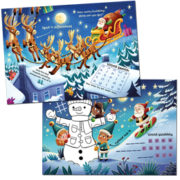 Santa Activity Pack that is loaded with goodies that come with colouring, maxe, dot-to-dot and more