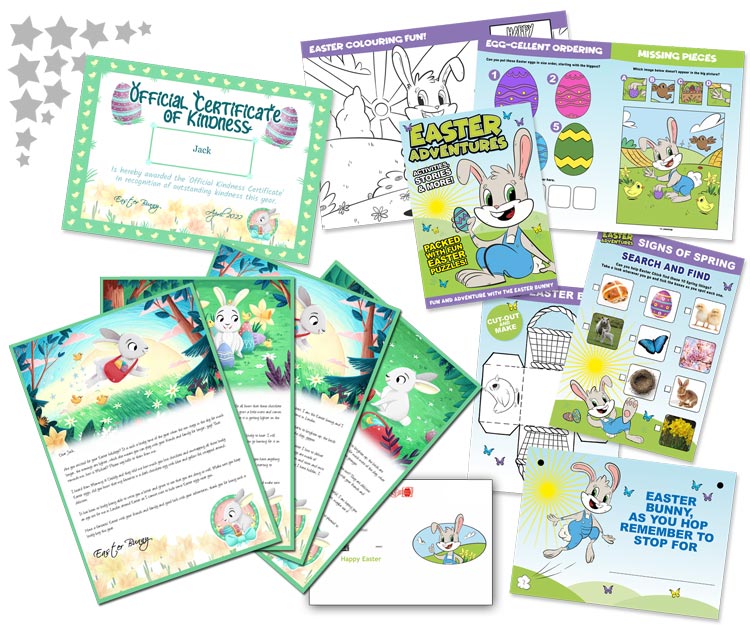 Personalised Easter Bunny Letter and Activity Pack