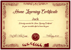 This is the included certificate