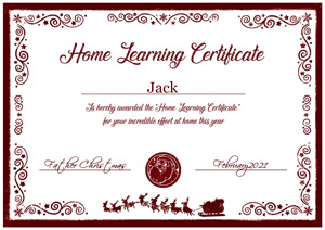 This is the included certificate