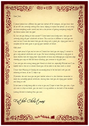 Home School - Authentic Tanned - Personalised Santa Letter Background