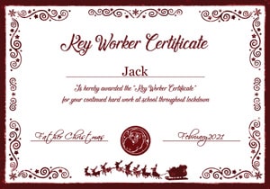 This is the included certificate