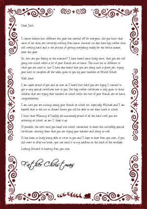 Key Worker - Authentic Tanned - Personalised Santa Letter Background