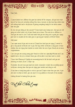 Key Worker - Authentic in White - Personalised Santa Letter Background