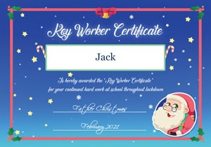 This is the included certificate