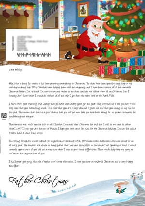 Letter From Santa - Santa in the house delivering