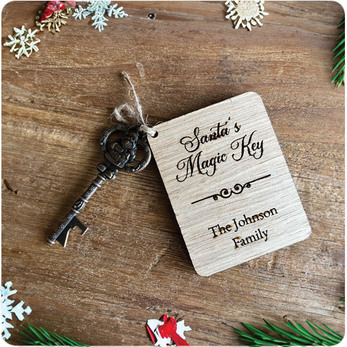 Santa Magic Key - Wooden - Personalised Santa Letter Background