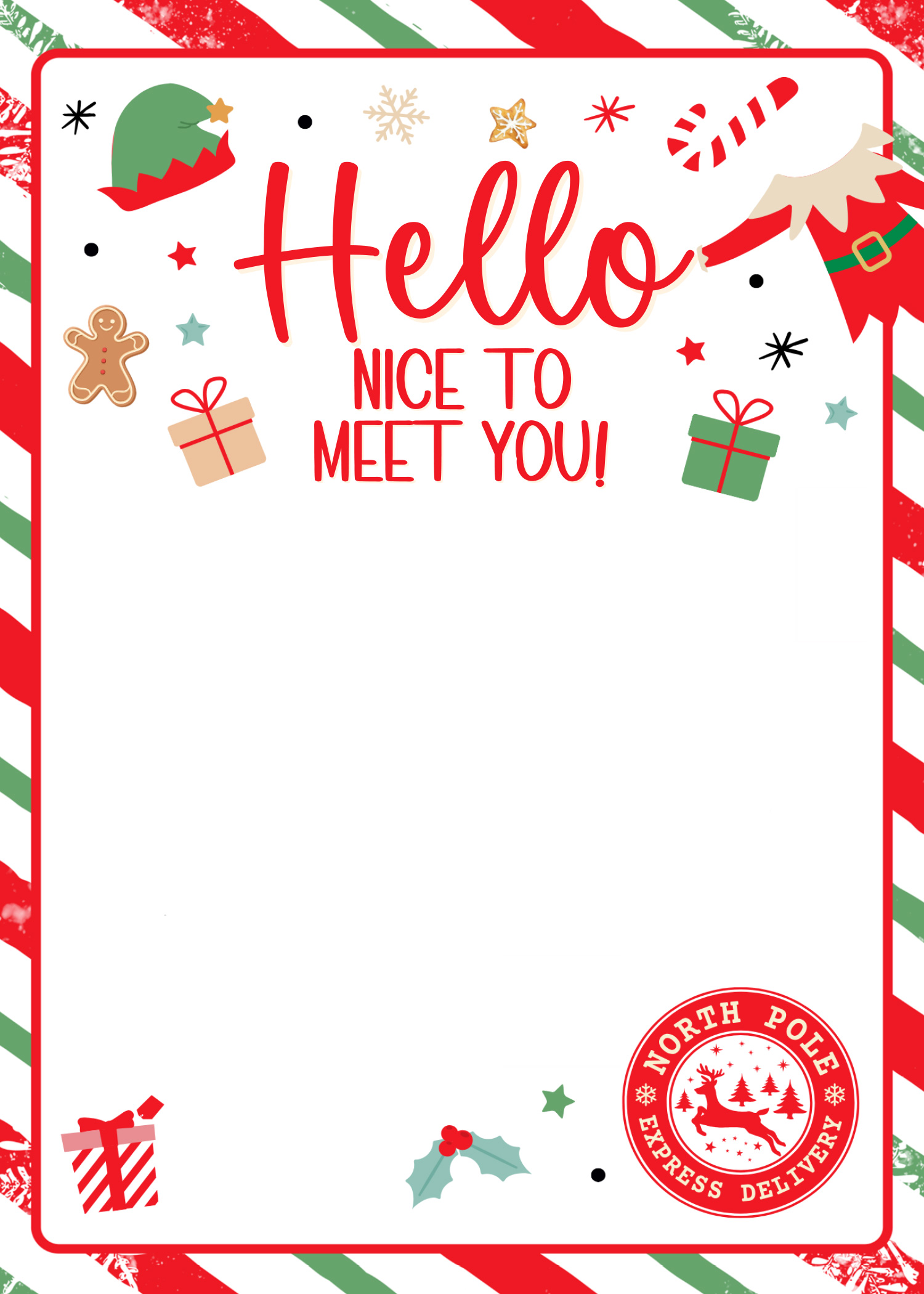 Im Back - Swirly - Personalised Santa Letter Background
