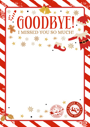 Goodbye - Bells - Personalised Santa Letter Background