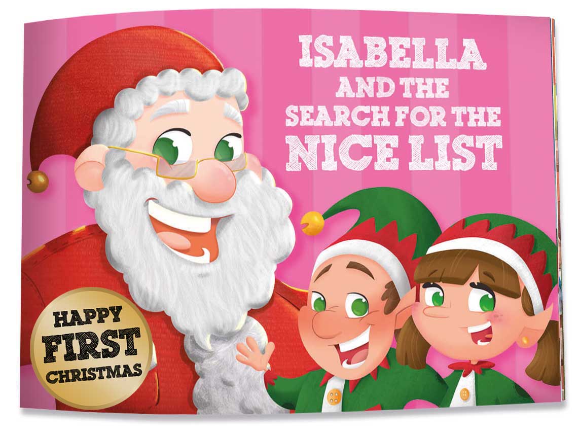 Stripes Pink - First Christmas Christmas Book cover