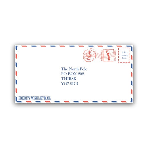 Reply Envelope to Santa North Pole