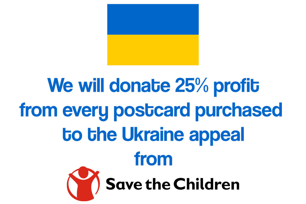 Ukraine Appeal - We will donate 25% from every postcard purchased
